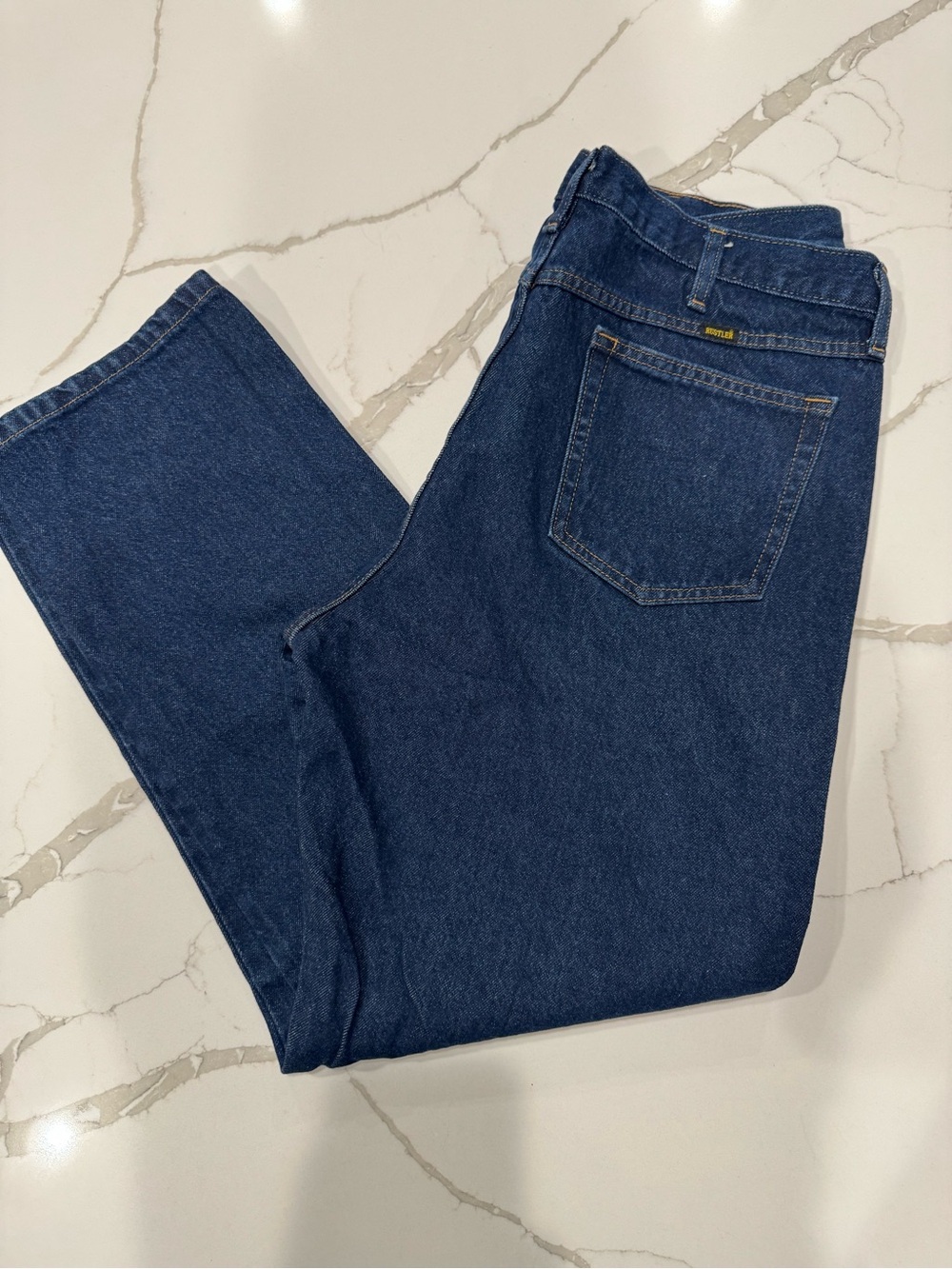 Rustler Classic Jeans Mens 38x32 Regular Fit Straight  Blue Denim 100% Cotton